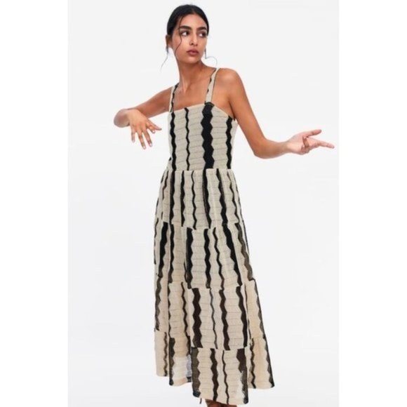zara zig zag dress